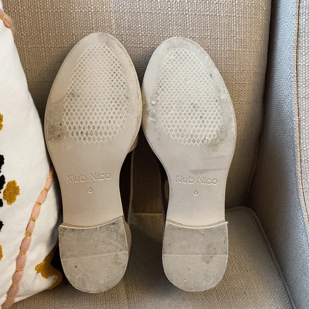 Anthropologie Klub Nico Suede Cut-Out Slides size 6 - Picture 6 of 6